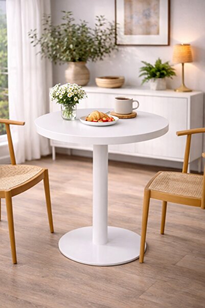 Arnohome طاولة جانبية دائرية مودرن بقاعدة معدنية – تصميم أنيق لغرفة المعيشة و...