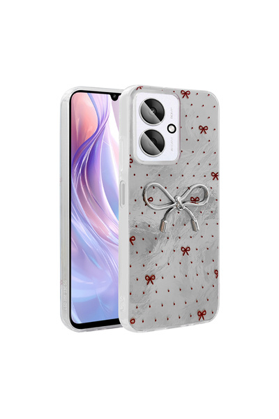 Ceponya Poco C65 Case Shiny Happy Silicone Cover with Camera Protrusion and B...