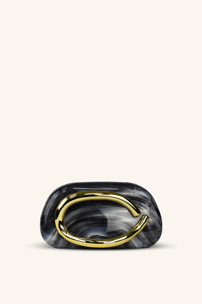 birizmoda Glow Model Pearlescent Evening Dress Bag - Gray