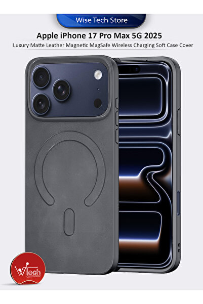 Wtech Apple iPhone 17 Pro Max 5G 2025 Matte Leather Magnetic MagSafe Wireless...