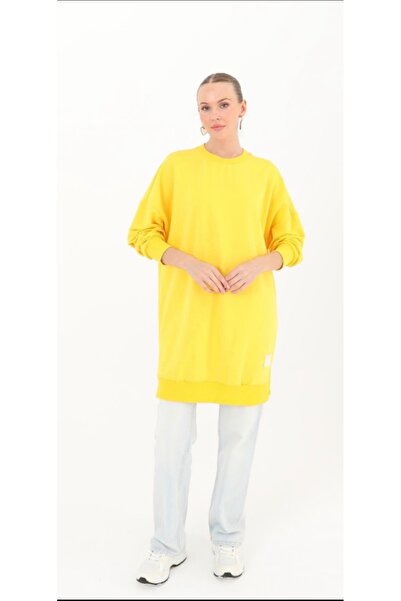 Puane Soul Organic Cotton Crew Neck Two Thread Yellow Tunic