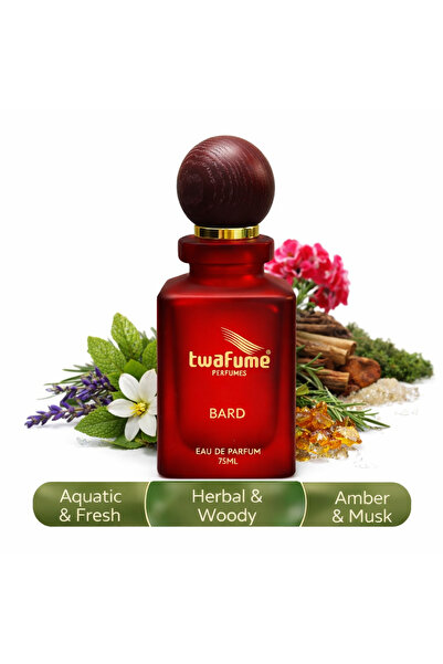 Twafume Bard Eau de Parfum Unisex 75 ml Fresh Aromatic Fragrance