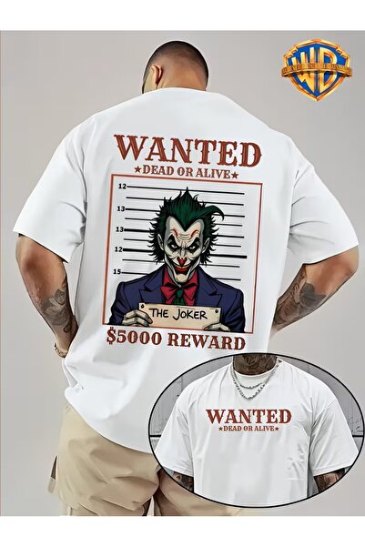 oneagılyazı Joker Wanted Themed Retro Trend Loose Casual Short Sleeve T-Shirt...