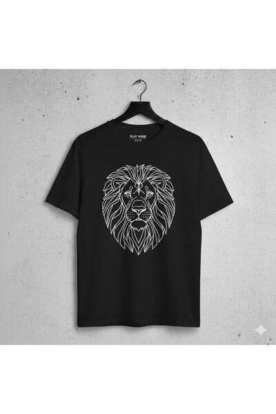playwear تيشيرت مطبوع بتصميم KARA KALEM ASLAN من PLAY WEAR للجنسين بمقاس كبير