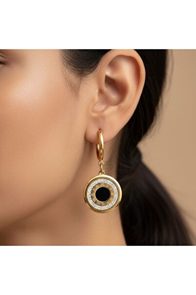 REBRAND Gold Color Stainless Steel Women's Earrings