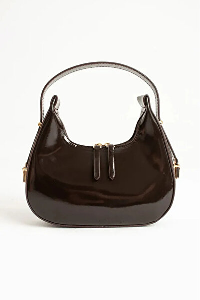 MissPapatya Cherry Brown Special Edition Faux Leather Baguette Zipper Closure...