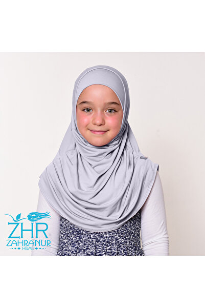 ZAHRANUR HİJAB Çocuk Pratik Kolay Kullanım Başörtü Eşarp (Bone Dahil)