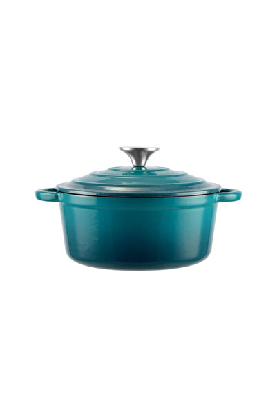 Perfect Home Enamelled Cast Iron Pot Turquoise 2 Liters