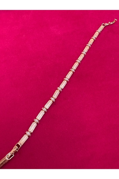 Milena Designer Store Milena Istanbul Gold Bracelet with Zircon Stones