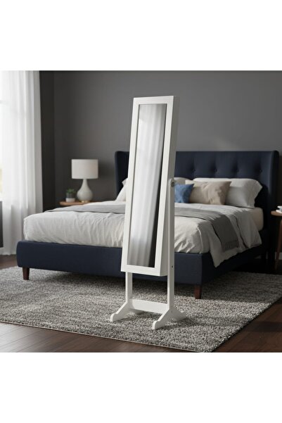 TrentonGCC Full Length Standing Mirror 129×42.5 cm with Wooden Frame – Adjust...