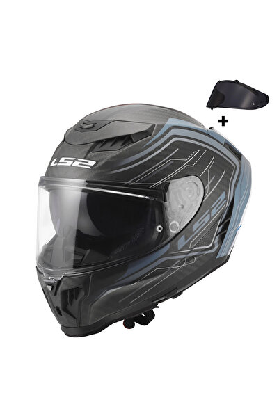 LS2 DRAGON KARBON SUBIC MAT MAVİ PETROL KASK