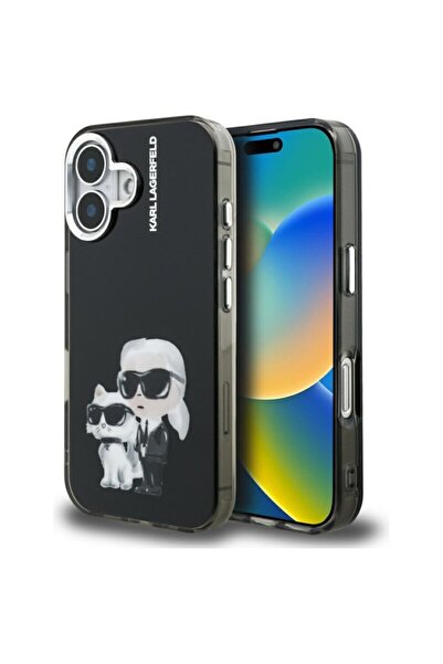 Karl Lagerfeld Husa IML Aquarelle Karl & Choupette iPhone 16