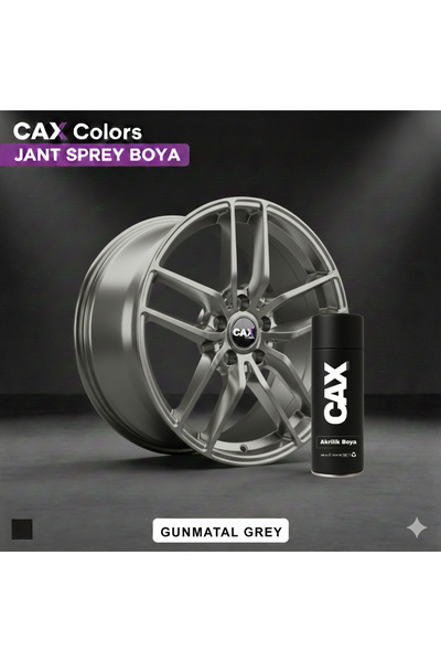 caxcolors CAX Gun Metal Jant Sprey Boya 400ml - Metalik gun gri , Isıya Dayan...