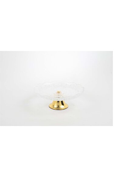 Mikasa Moor Gold Ayaklı Yuvarlak Cam Kurabiyelik 18x7cm