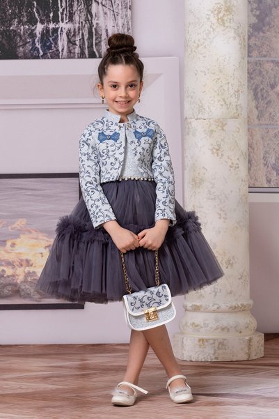 SÜSLÜ PİNK KİDS GIRL'S JACKET DRESS