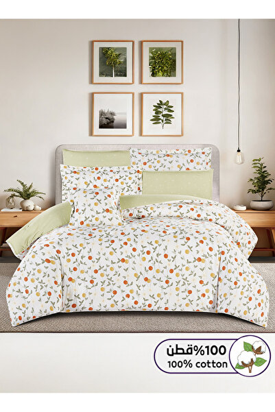 Melen Summer Double Bed Sheet Set, 100% Cotton - 8 Pieces - Fits a 200x200 cm...