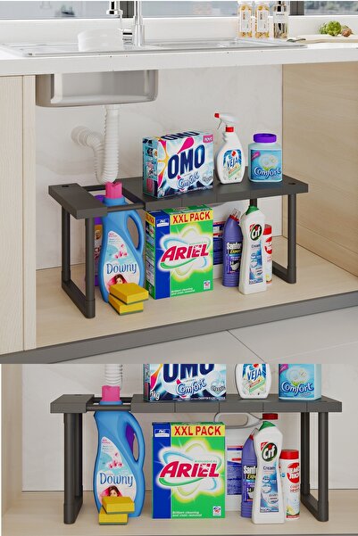 Kitchen Beauty Ayarlanabilir Düzenleyici Dolap Lavabo Altı Raf Evye Altı Mutf...