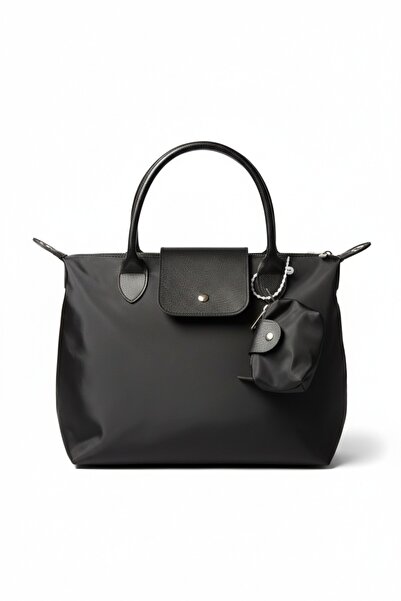 Classbag Charmlı Siyah Büyük Boy Suya Dayanıklı Kadın Omuz Çantası