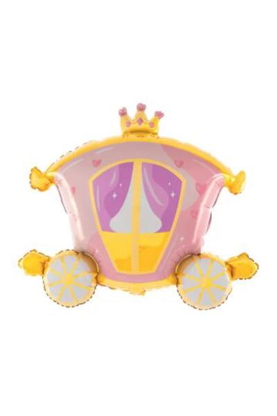 kidspartim Princess Carriage Foil Balloon 74X63 cm