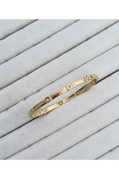 MNCLASSY İNCE minimal taşlı kelepçe bileklik