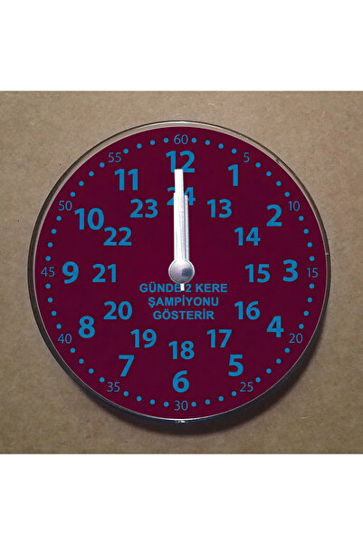 BK Design Bordo Mavi Taraftar Temalı Magnet Saat Buzdolabı Süsü Duvar Saati 1...