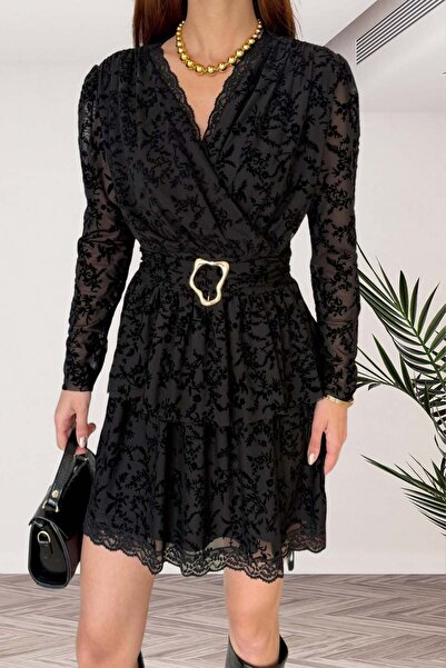 Moda Amore Premium Design: Double-Breasted Dress with Lace-Up Detail at Colla...