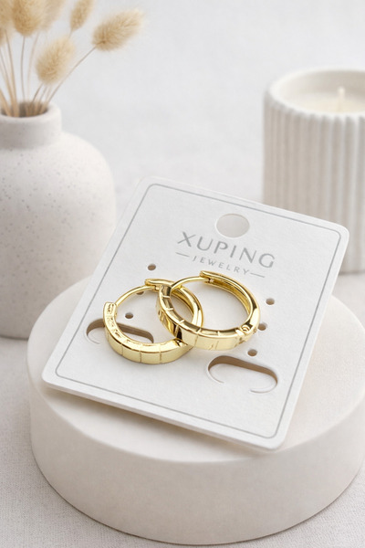 ATELİER GİZEM Kadın kararmaz gold çelik küpe