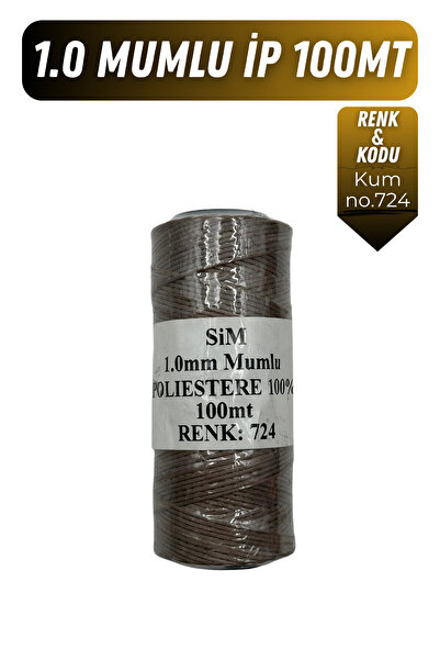 Onur Deri El Dikişi İçin Mumlu İplik 1.0mm 100mt Tüm Renkler, Hediye 1 adet S...