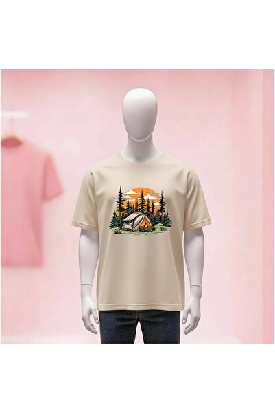 Vordevia Printed Crew Neck Wide Fit Unisex Tshirt