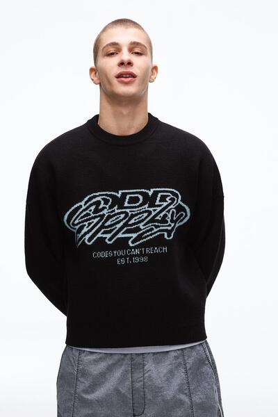 Bershka Jakarlı baskılı jarse