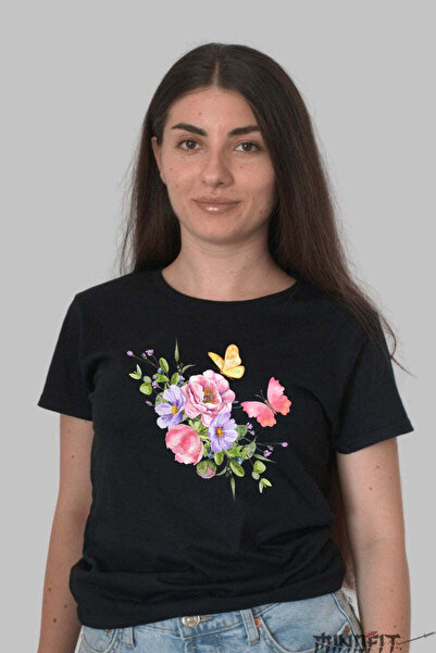 GILDAN Tricou Cu Flori De Primavara Gradina Cu Fluturi Dama