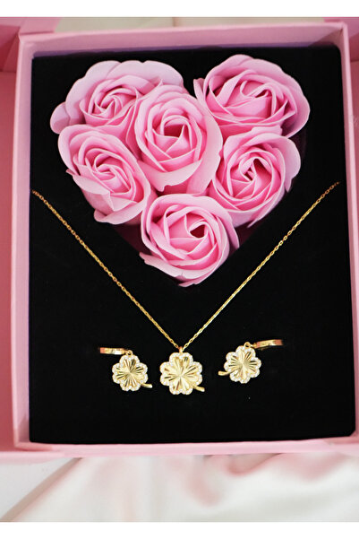 eva silvera Sevgiliye Özel Hediyesi Zirkon Taşlı Yoncalı Kolye Silver Kaplama...