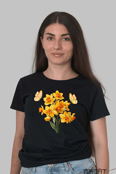 GILDAN Tricou Cu Flori De Primavara Narcise Aurii Dama