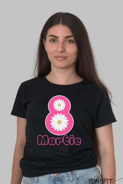 GILDAN Γυναικείο μπλουζάκι με φλοράλ σχέδιο για την 8η Μαρτίου, με μαργαρίτες