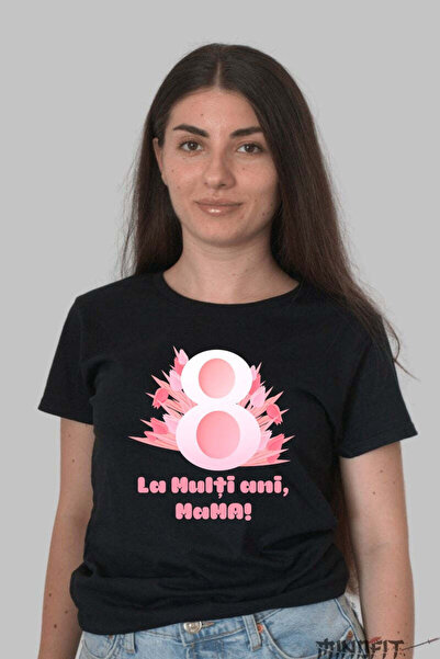 GILDAN Tricou 8 Martie La Multi Ani Mama Roz Floral 2 Dama