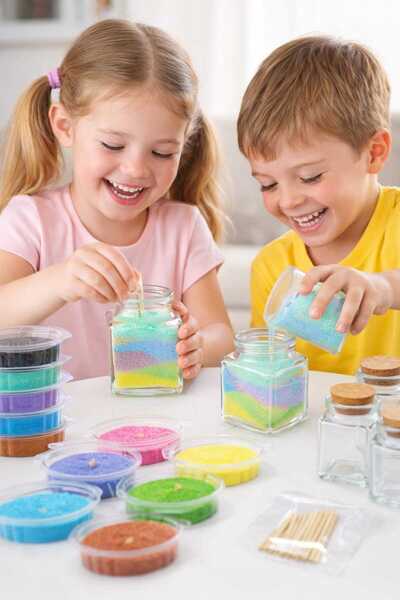 Hobicini Çocuklar İçin 24 Parça Eğlenceli Mum Yapım Aktivite Seti, Kids Funny...