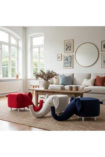 Modern & Minimalist Fil Tasarımlı Dekoratif Puf