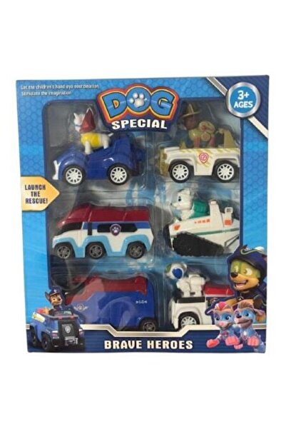 PAW PATROL Set de 6 figurine și mașini