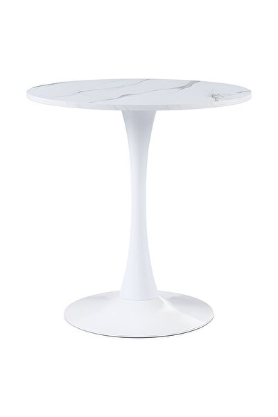 Arnohome Modern round side table with a metal base – a stylish and lightweigh...