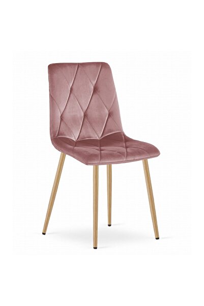 Artool Scaun bucatarie/living, Artool, Libra, catifea, metal, roz, 45x54x86.5 cm