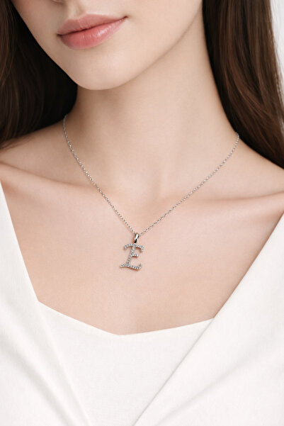 ZALU Gümüş Kaplama ZERILUNA Paslanmaz Çelik Şık ve Zarif E Harfli Kadın Günlü...