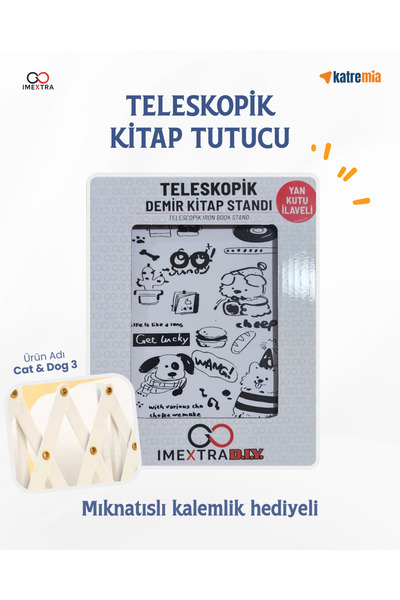 KATREMİA IMEXTRA-Držač za knjige-Podesivi teleskopski metalni stoni stalak za...