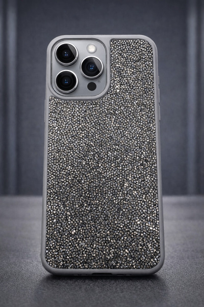 EPRO iPhone 16 Pro Uyumlu Elmas Taşlı Premium Seri Stone Case Kılıf