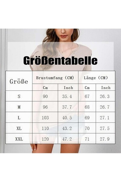 OEM SOADKP casual short-sleeved blouse with V-neck for women, brown, size XL,...