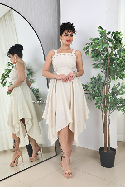 Warazan A soft dress with crystals on the bodice