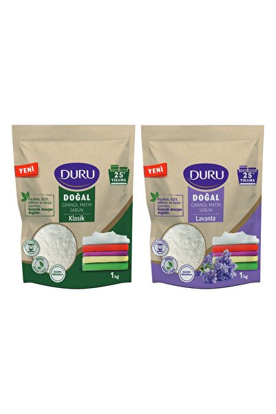 Duru Granül Matik Sabun Klasik ve Lavanta 1 Kg 2 li Paket