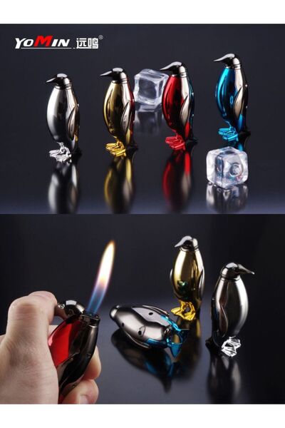 HEPBİMODA Sevimli Penguen Desenli Çakmak Penguen Hediyelik Çakmak Sevgiliye H...