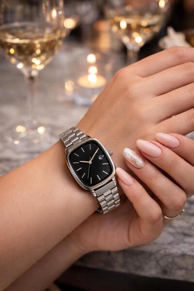 LOOQ Steel Strap Calendar Women's Wristwatch