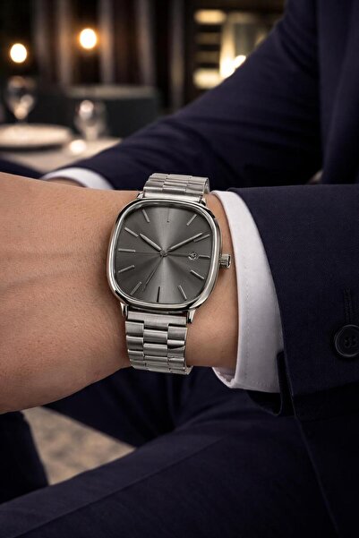 LOOQ Steel Cord Men's Wristwatch with Calendar