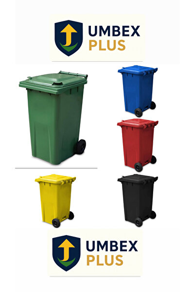 UMBEX PLUS UMBEX 5 Adet Plastik Çöp Konteyneri Çöp Kovası 240 Lt Isıya Karşı ...